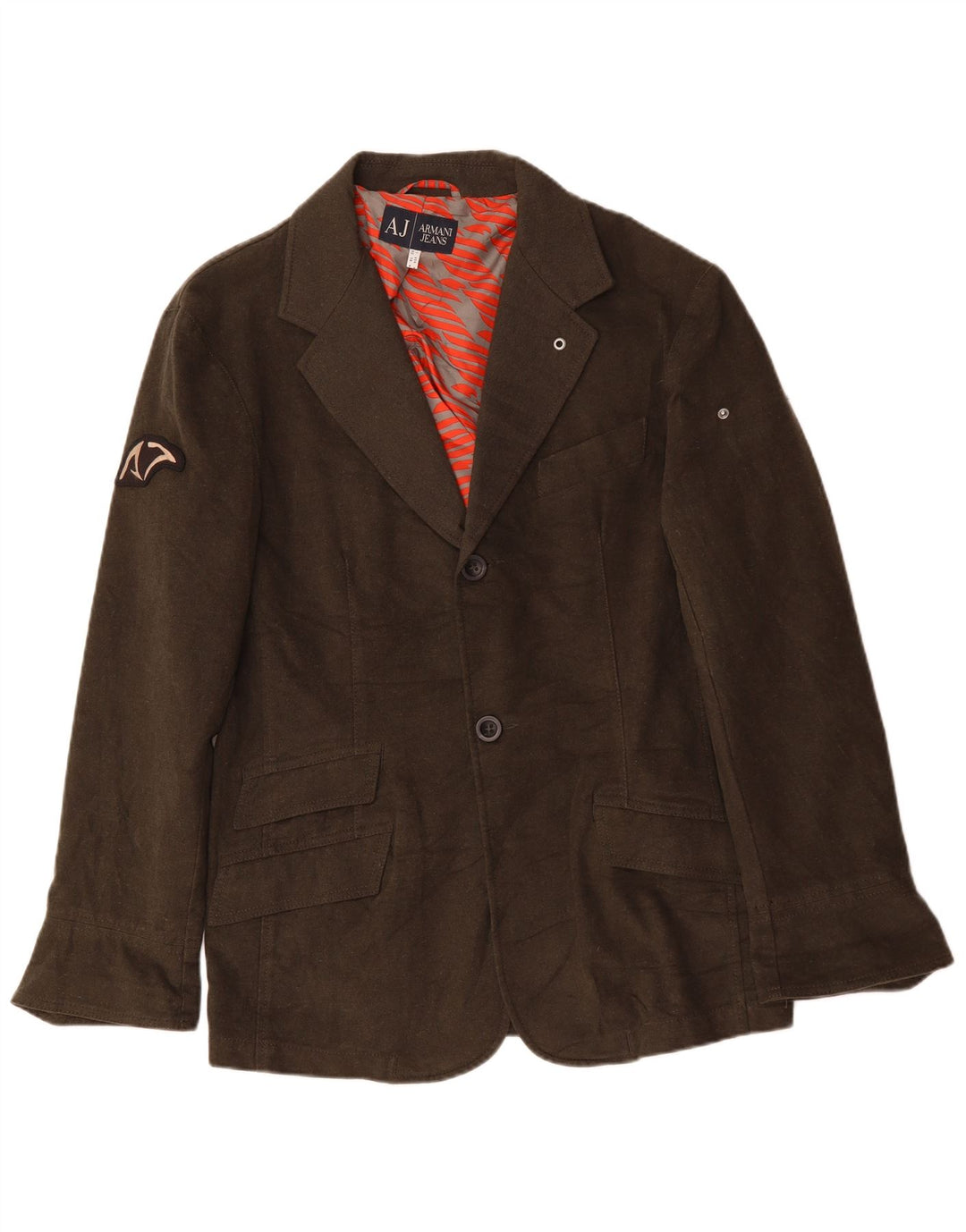 ARMANI JEANS Jachetă pentru bărbați cu 2 nasturi IT 52 Bumbac kaki mare