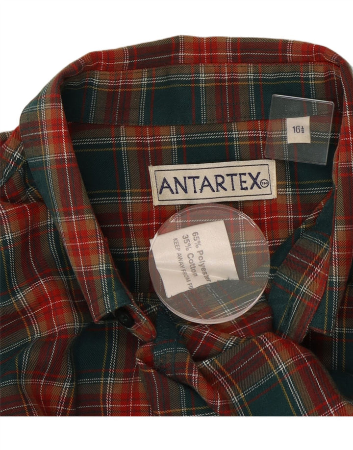 Cămașă de flanel pentru bărbați Antartex Mărimea 16 1/2 mare poliester cu check verde