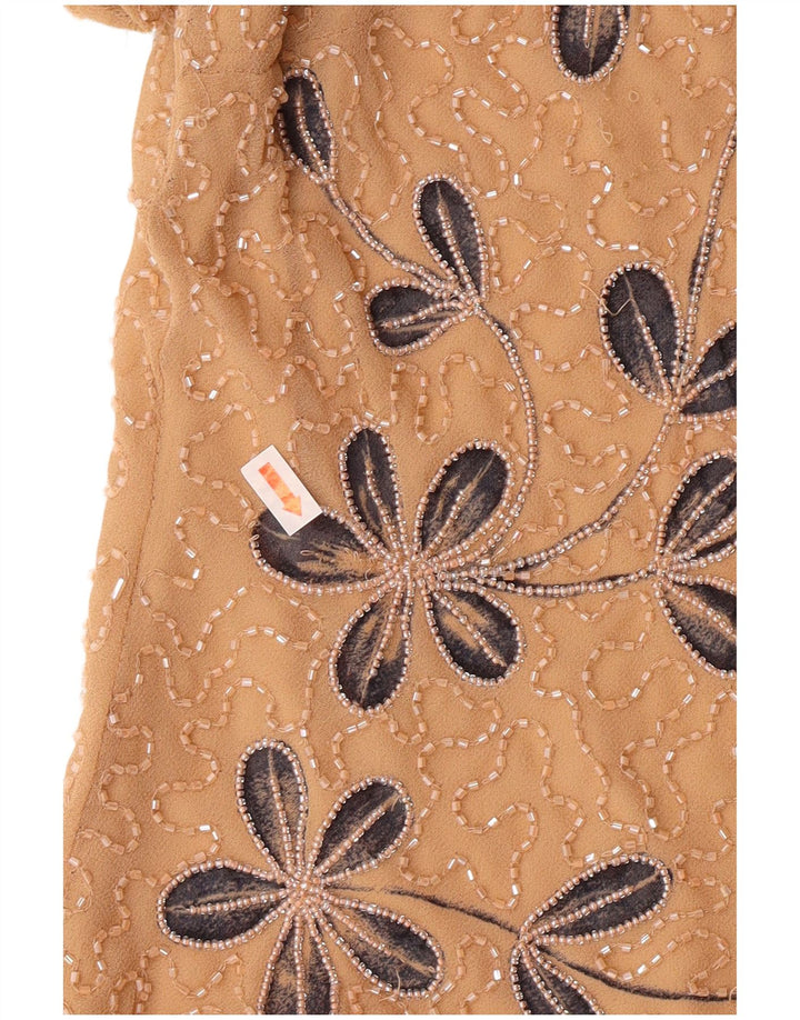 Bluză pentru femei Jacques Vert UK 12 Medium Bej Poliester Floral