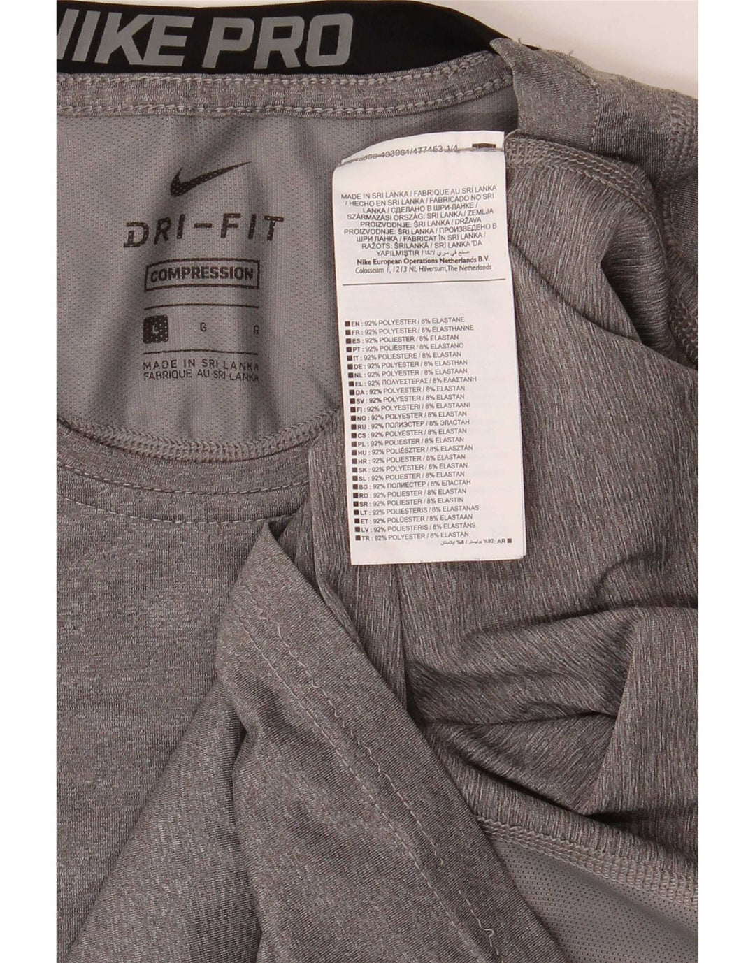 Tricou Nike Dri Fit pentru bărbați Top mare, gri, poliester