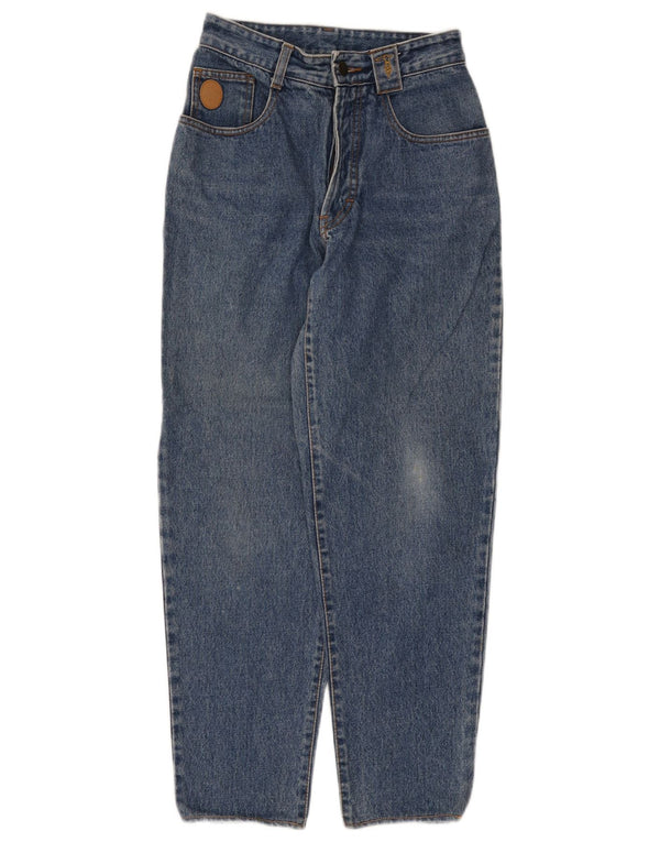 Trussardi Blugi conici cu talie înaltă pentru femei IT 42 Medium W28 L28 Bumbac albastru