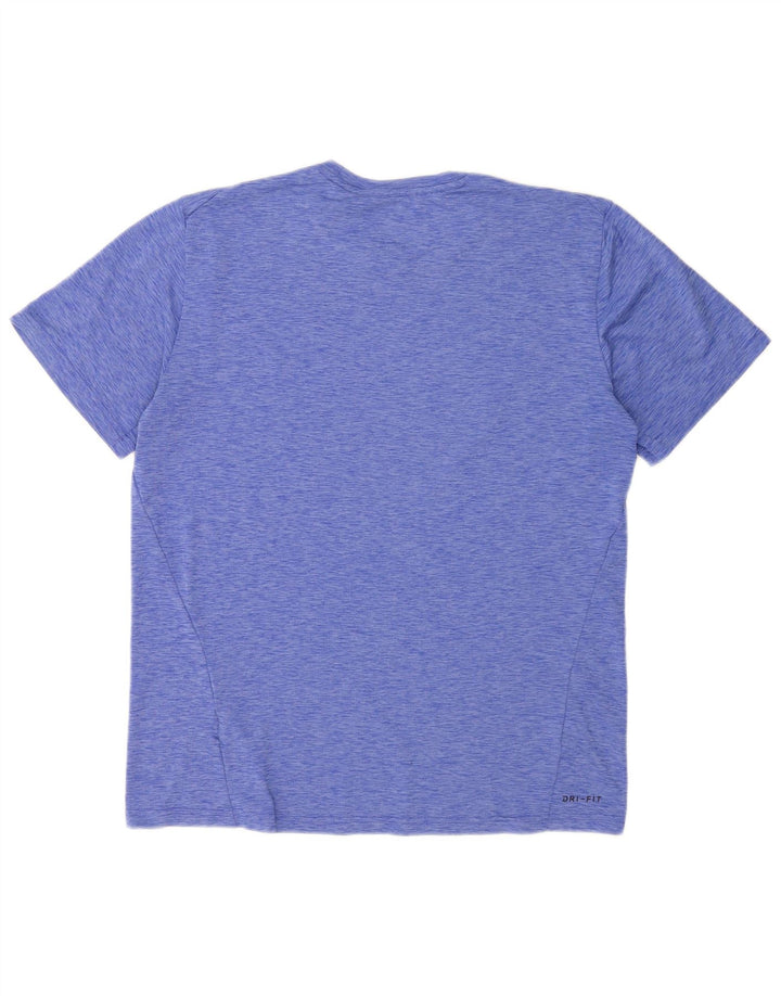 Tricou Nike pentru bărbați Dri Fit Top mare, albastru, poliester cu pături