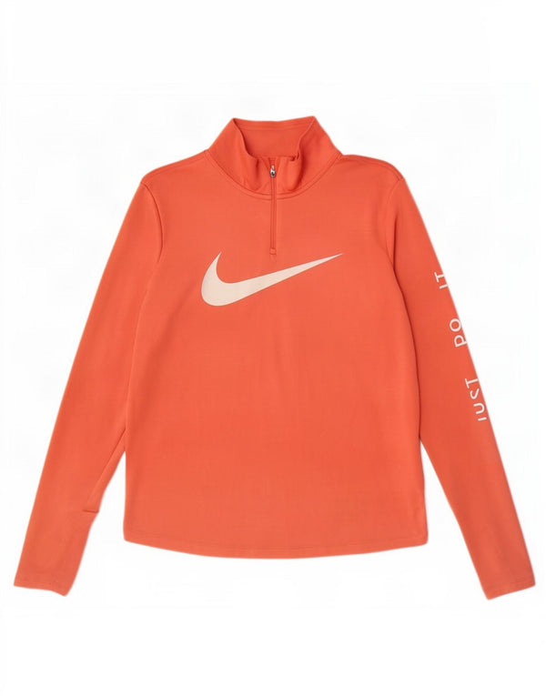 Top de trening Nike Dri Fit Graphic Pulover pentru femei UK 16 Large Pink