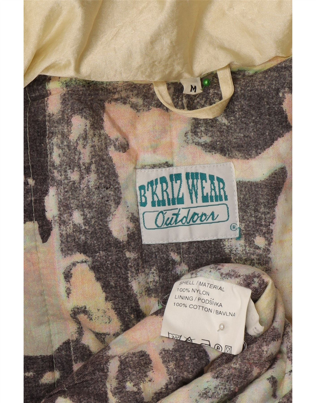 Jachetă vintage pentru femei cu glugă, supradimensionată, UK 14, nailon galben mediu