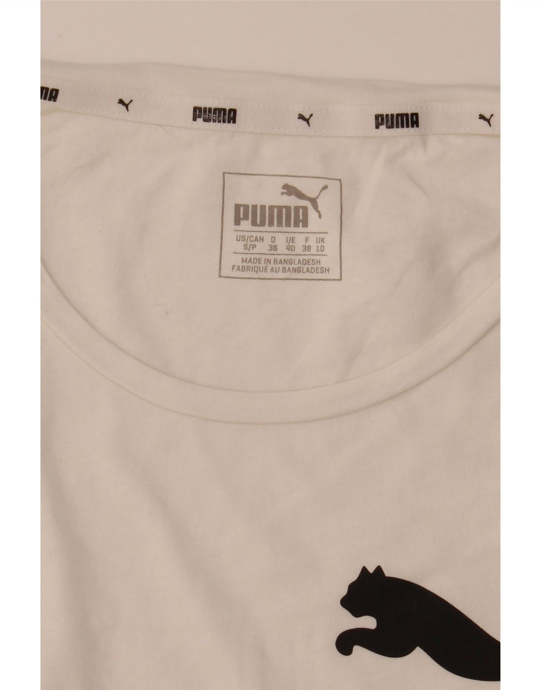 Tricou grafic Puma pentru femei Top UK 10 Small White