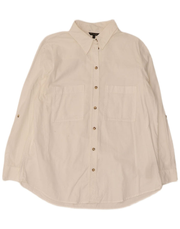 Cămașă cu mânecă lungă pentru femei Massimo Dutti EU 44 XL Bumbac alb