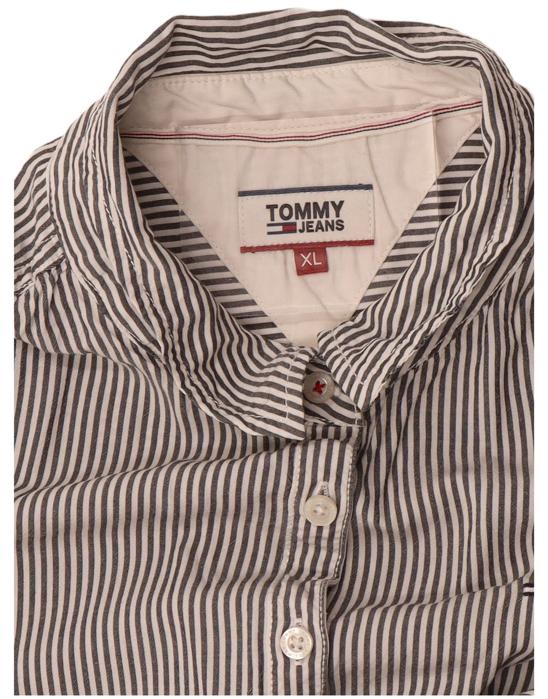 Cămașă pentru femei TOMMY HILFIGER UK 18 XL Gri Pinstripe