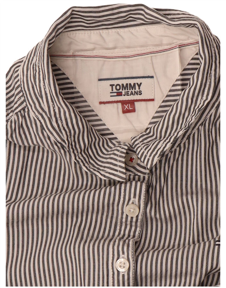 Cămașă pentru femei TOMMY HILFIGER UK 18 XL Gri Pinstripe
