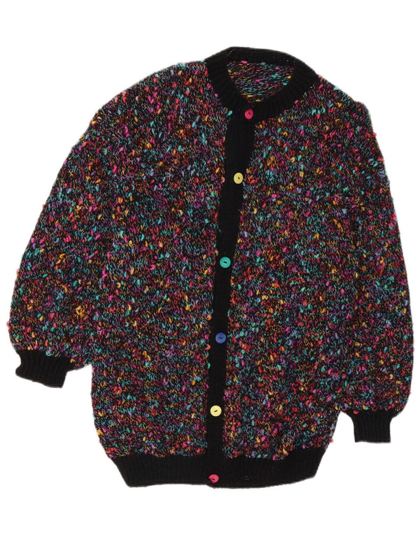 Pulover Cardigan Vintage pentru Damă UK 14 Medium Multicolore Pete