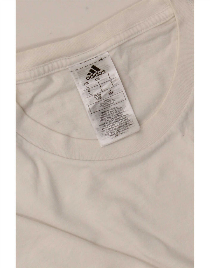 Tricou pentru bărbați Adidas Top mare, alb, bumbac