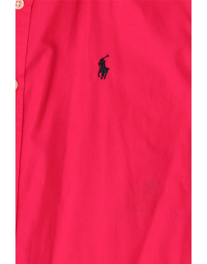 Cămașă Ralph Lauren pentru femei UK 14 Bumbac roșu mediu