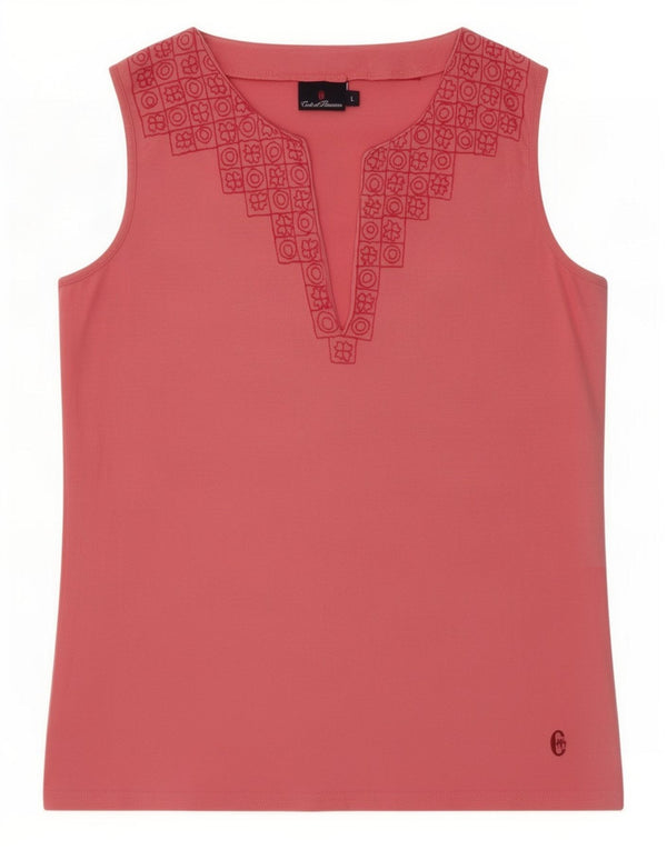 Vest Top pentru femei Conte of Florence UK 14 mare bumbac roz