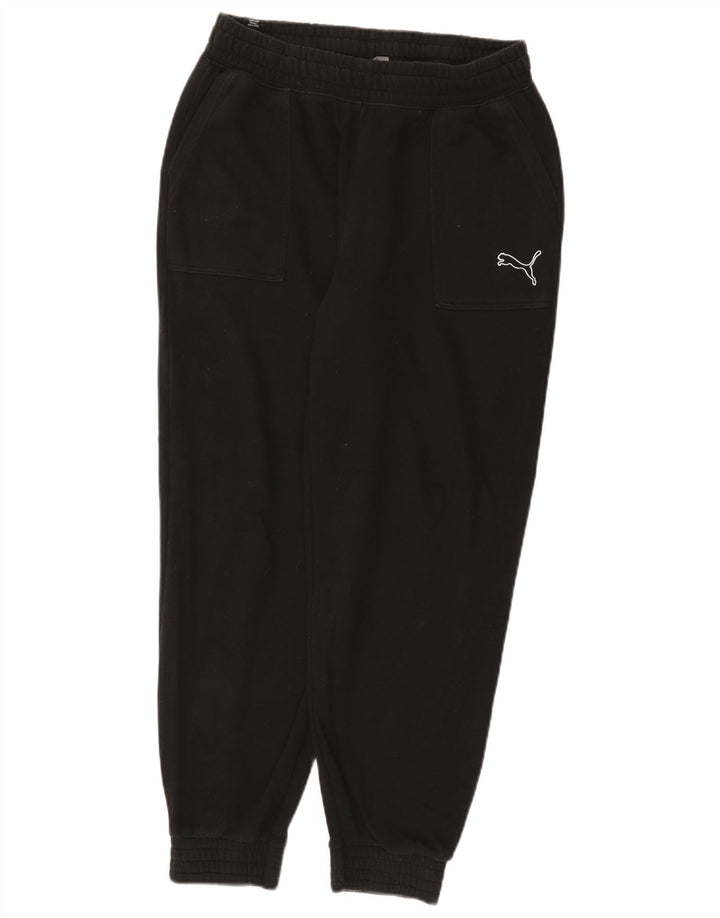Pantaloni de trening Puma pentru bărbați Joggeri, bumbac mediu negru
