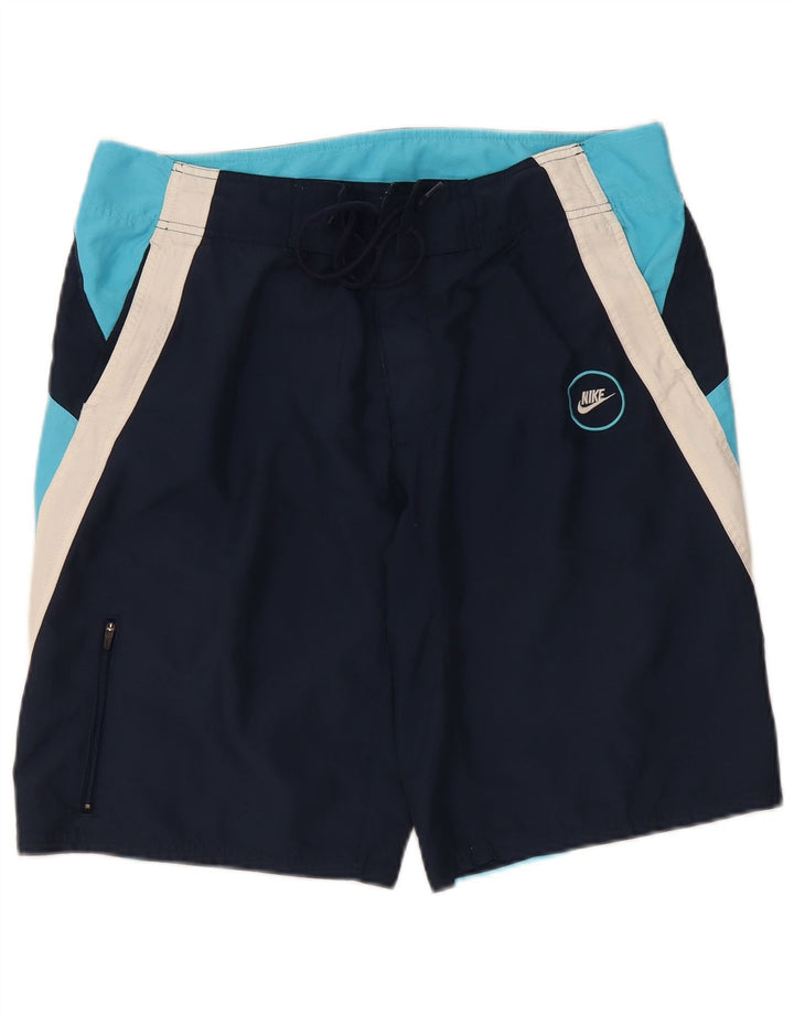 Pantaloni scurți de înot Nike pentru bărbați, mari, bleumarin, color block