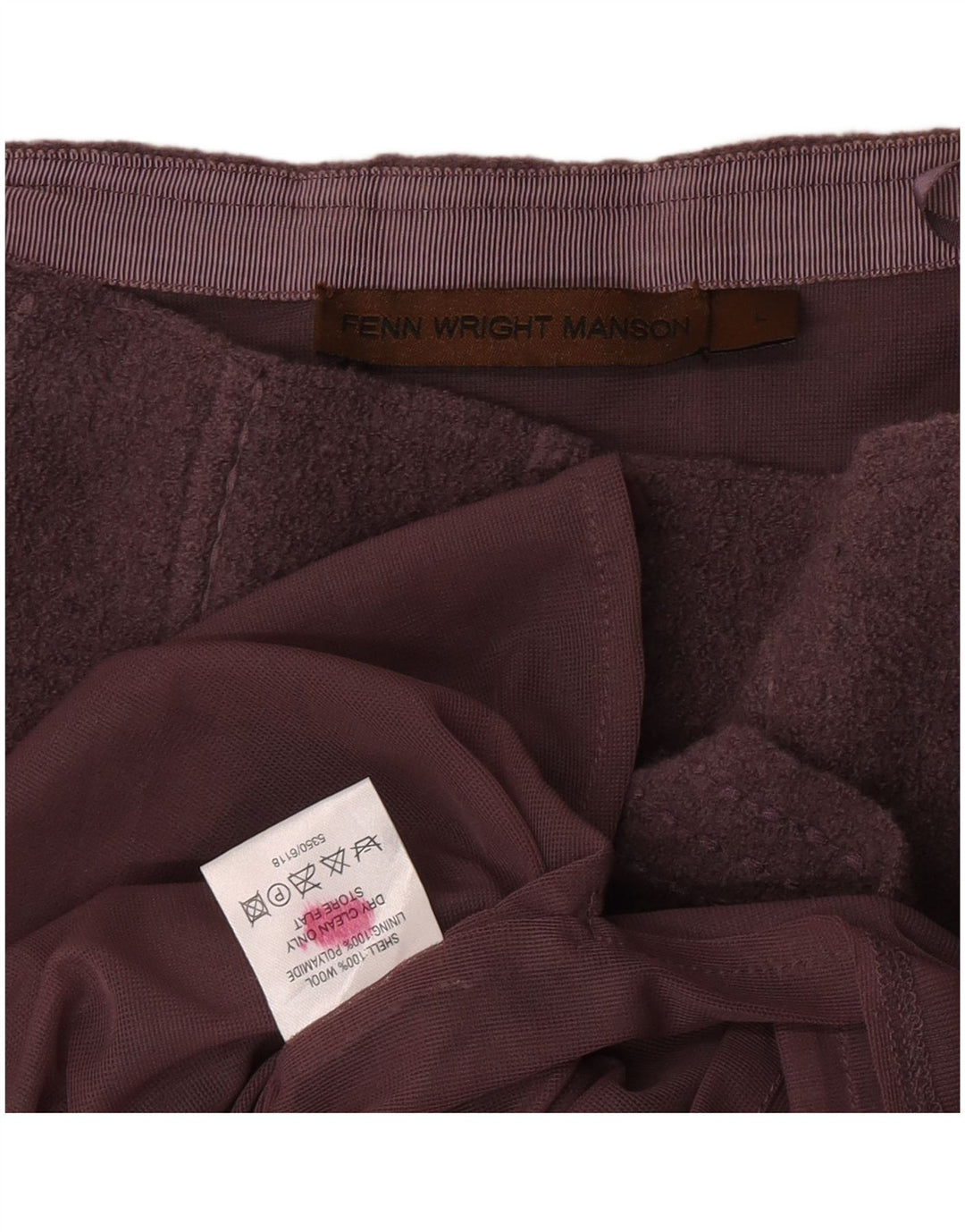 Fenn Wright Manson Fustă A-Line pentru femei Lână mov W30 mare