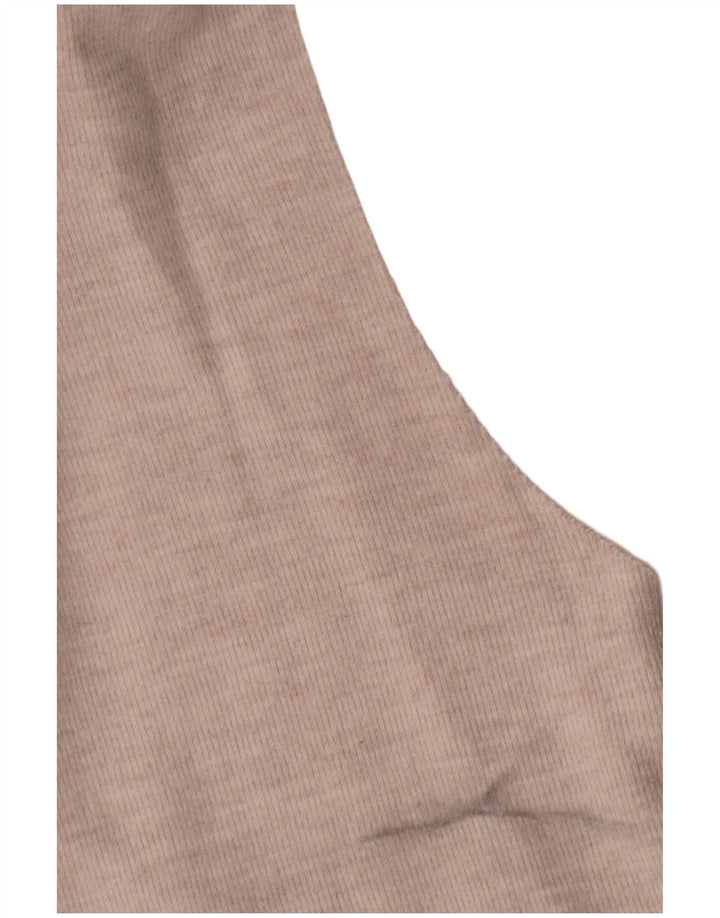 Vesta Top pentru femei Zara UK 12 Medium Bej Bumbac