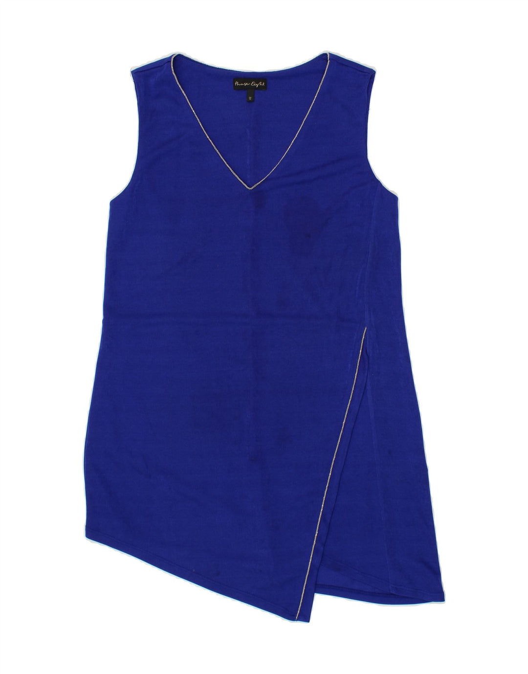 PHASE EIGHT Womens Sleeveless Asymmetrical Dress UK 12 Medium Blue Vintage Phase Eight and Second-Hand Phase Eight from Messina Hembry 