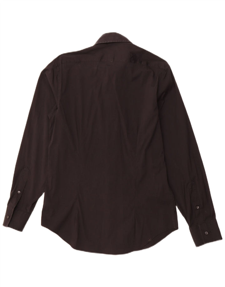 Cămașă pentru bărbați CALVIN KLEIN Slim Fit Mărimea 39 15 1/2 Bumbac mediu negru