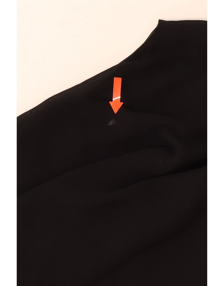 Bluză cu mânecă lungă pentru femei ZARA UK 14 Poliester negru mare