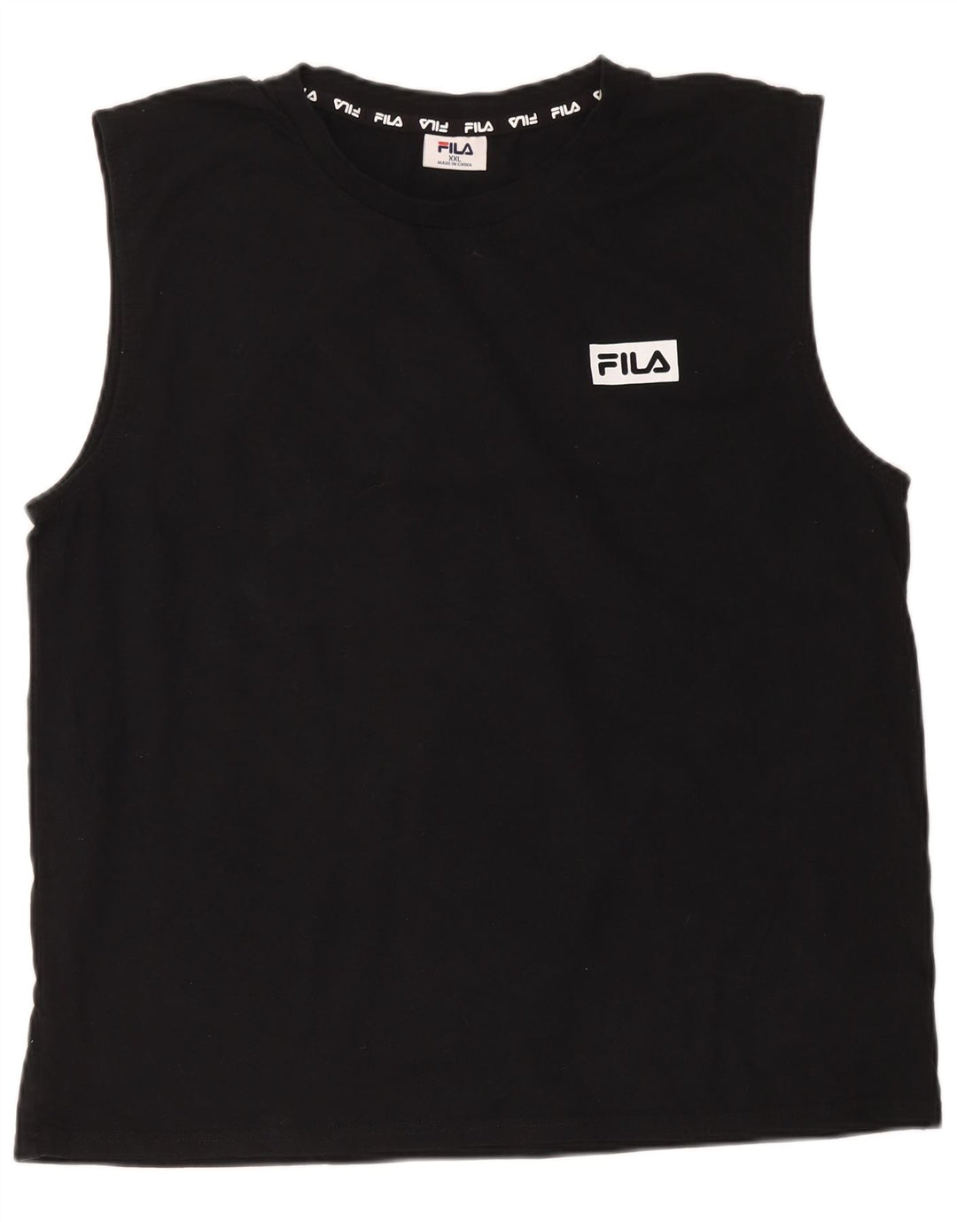 Vest Fila Mens Top 2XL Bumbac Negru