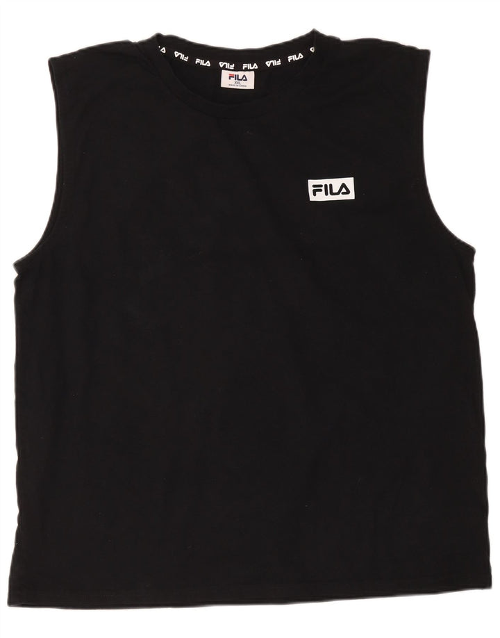 Vest Fila Mens Top 2XL Bumbac Negru