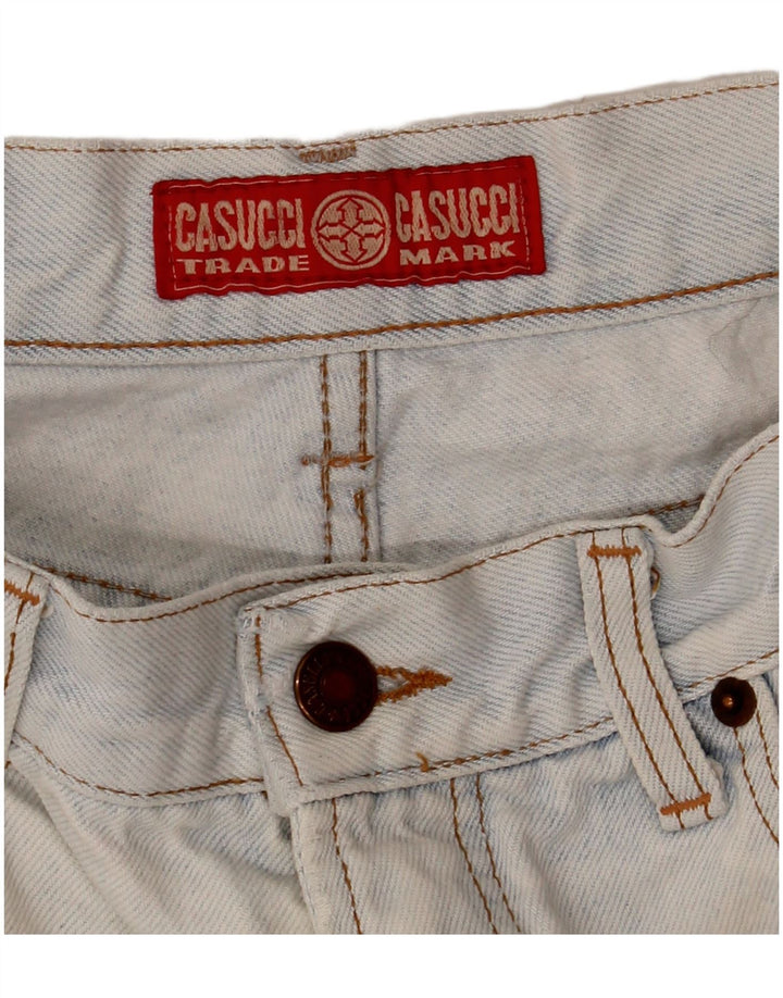 Pantaloni scurți din denim grafic pentru bărbați Casucci W30 Medium Blue