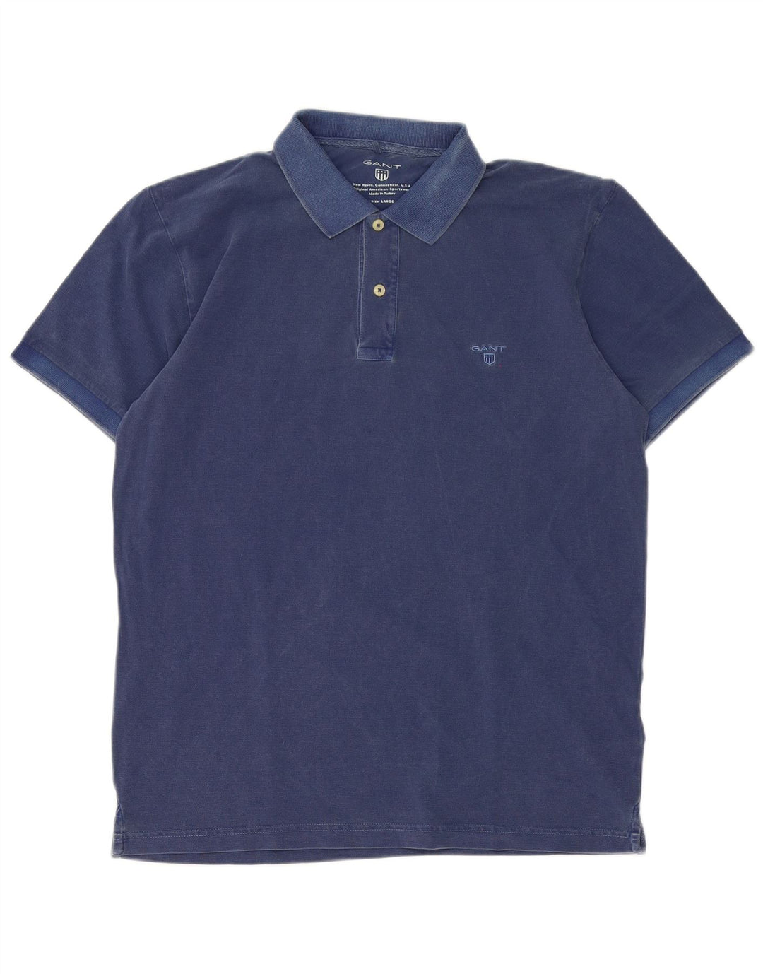 Tricou polo pentru bărbați Gant, mare, albastru, bumbac
