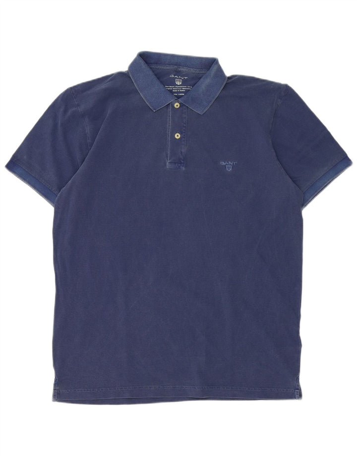 Tricou polo pentru bărbați Gant, mare, albastru, bumbac