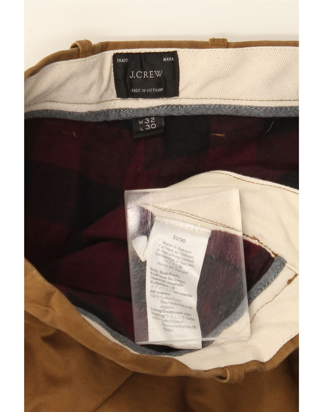 Pantaloni chino drept bărbați J. CREW L32 L30 bumbac bej