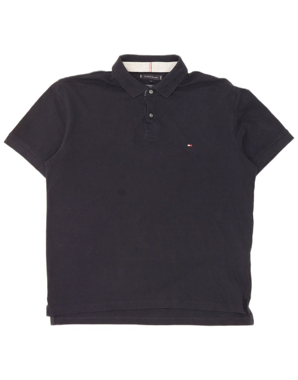 Cămașă polo Tommy Hilfiger pentru bărbați, XL, albastru, bumbac