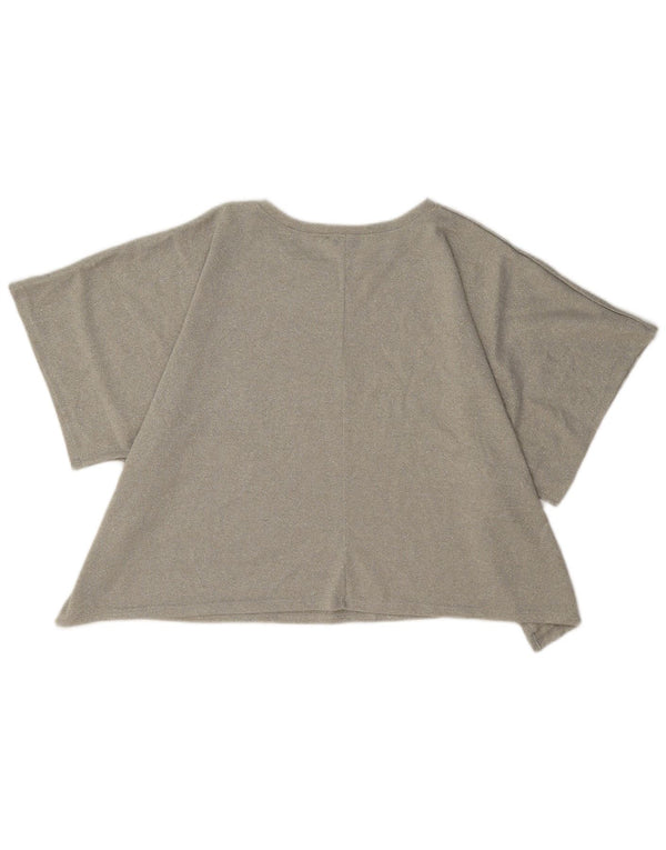 Top bluză supradimensionată pentru femei Zara UK 14 Medium Bej Flecked