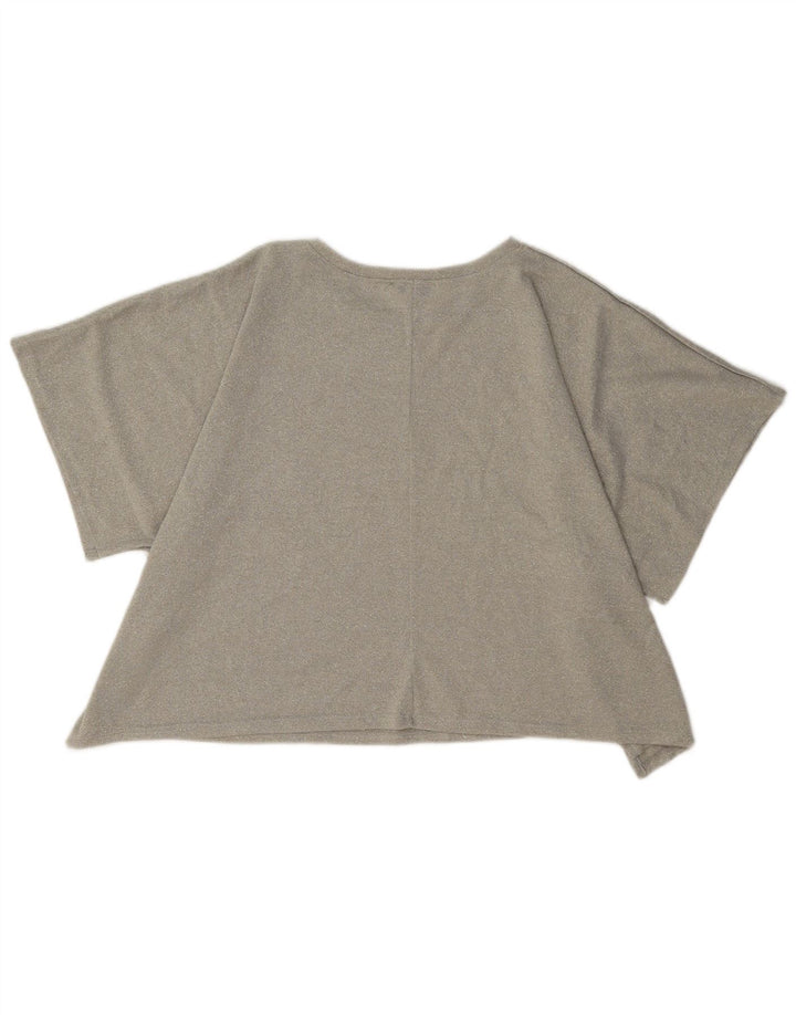 Top bluză supradimensionată pentru femei Zara UK 14 Medium Bej Flecked