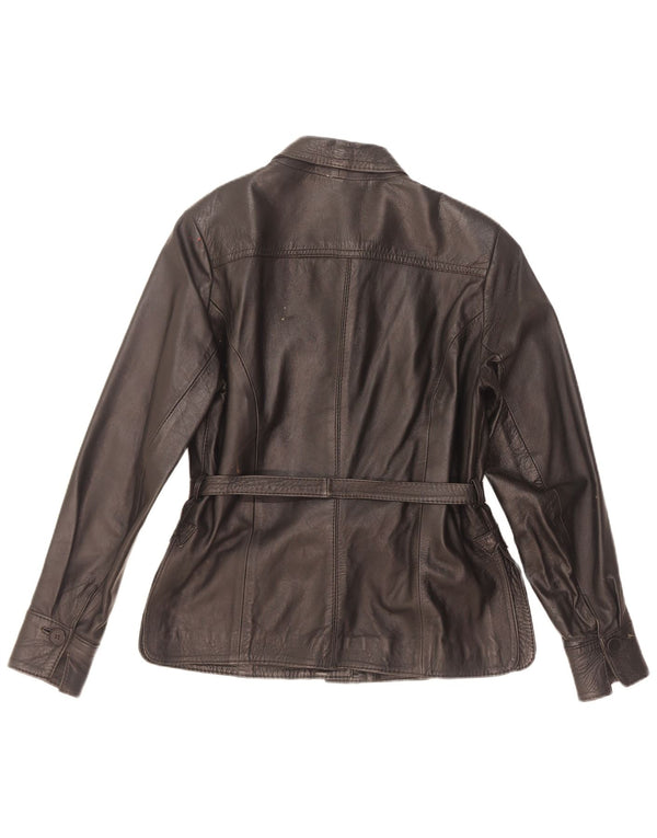 Geacă de piele vintage pentru femei IT 42 Medium Black