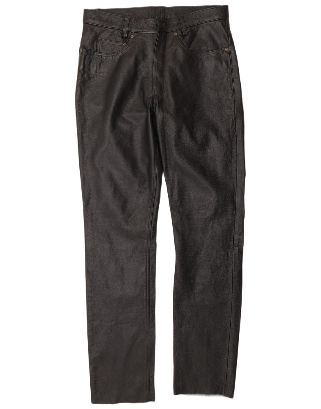 Pantaloni din piele vintage pentru bărbați W34 L34 negri