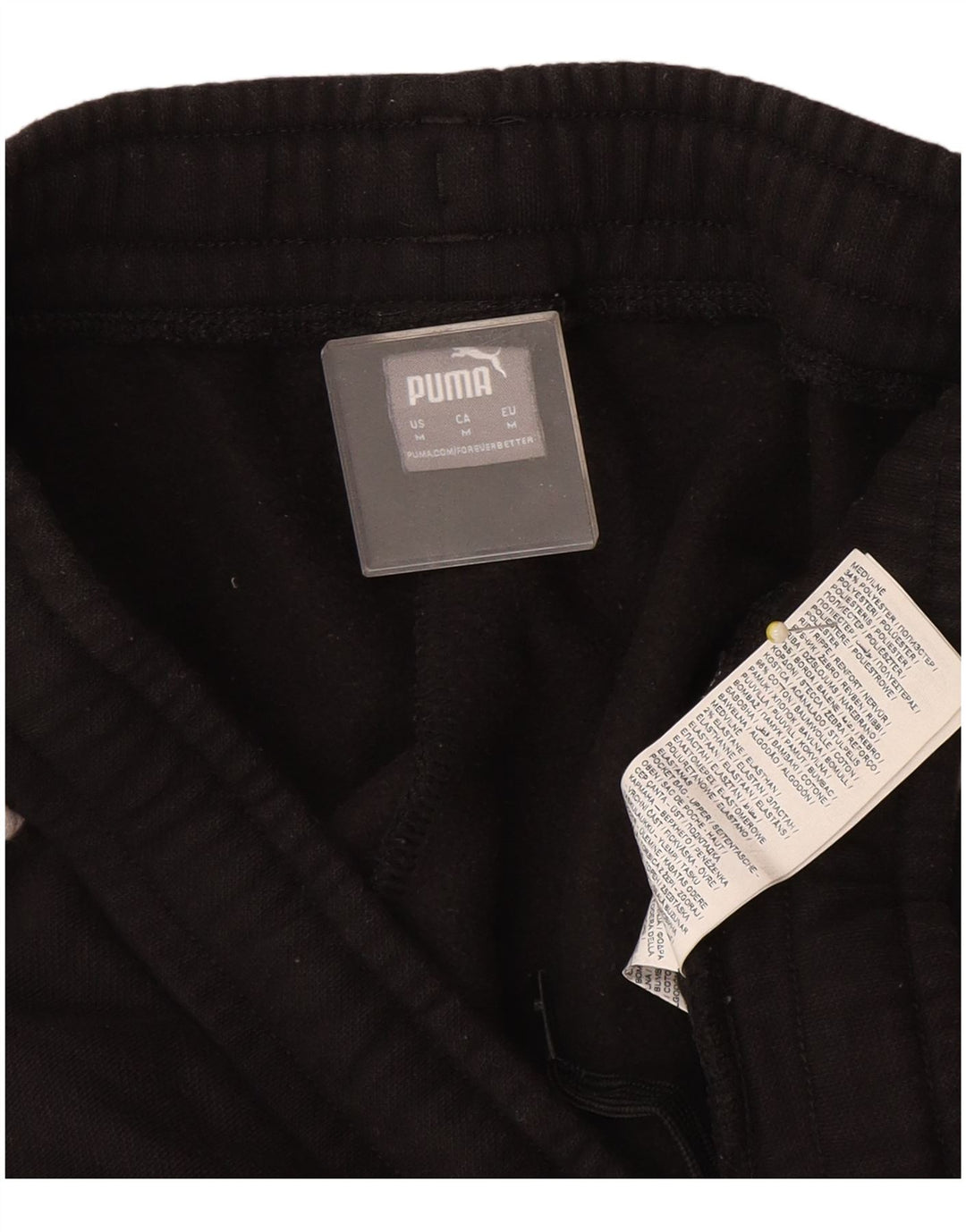 Pantaloni de trening pentru bărbați Puma Pantaloni de jogging, mediu negru, bumbac color bloc