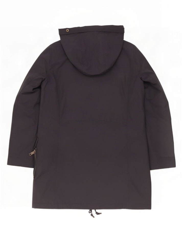 Palton căptușit cu glugă pentru femei Zara UK 12 Medium Bleumarin Poliamidă