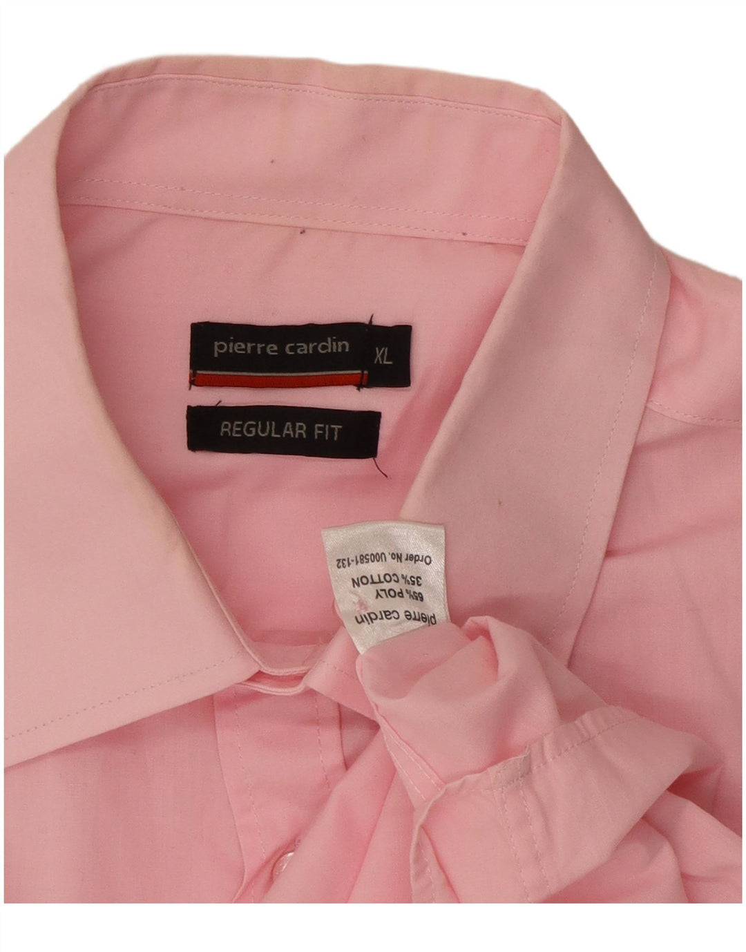 Cămașă cu mânecă scurtă pentru bărbați Pierre Cardin, cu formă regulată, XL, roz, poliester