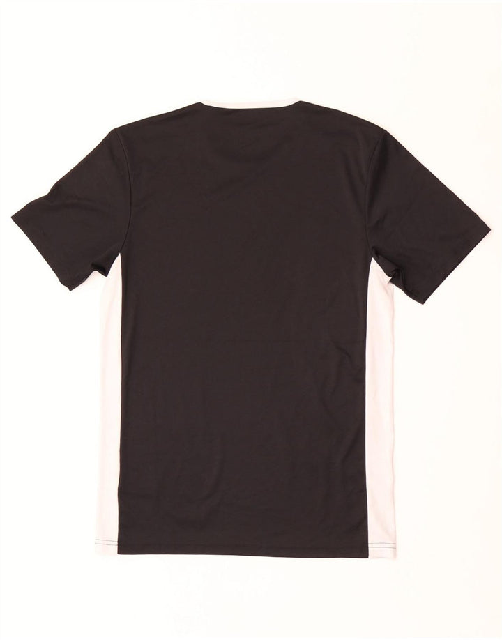 Tricou Adidas Climalite pentru bărbați Top mic, negru, poliester color bloc