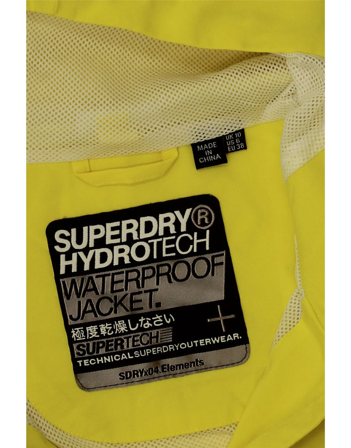 Jachetă impermeabilă supradimensionată cu glugă Superdry pentru femei UK 10 Small Yellow