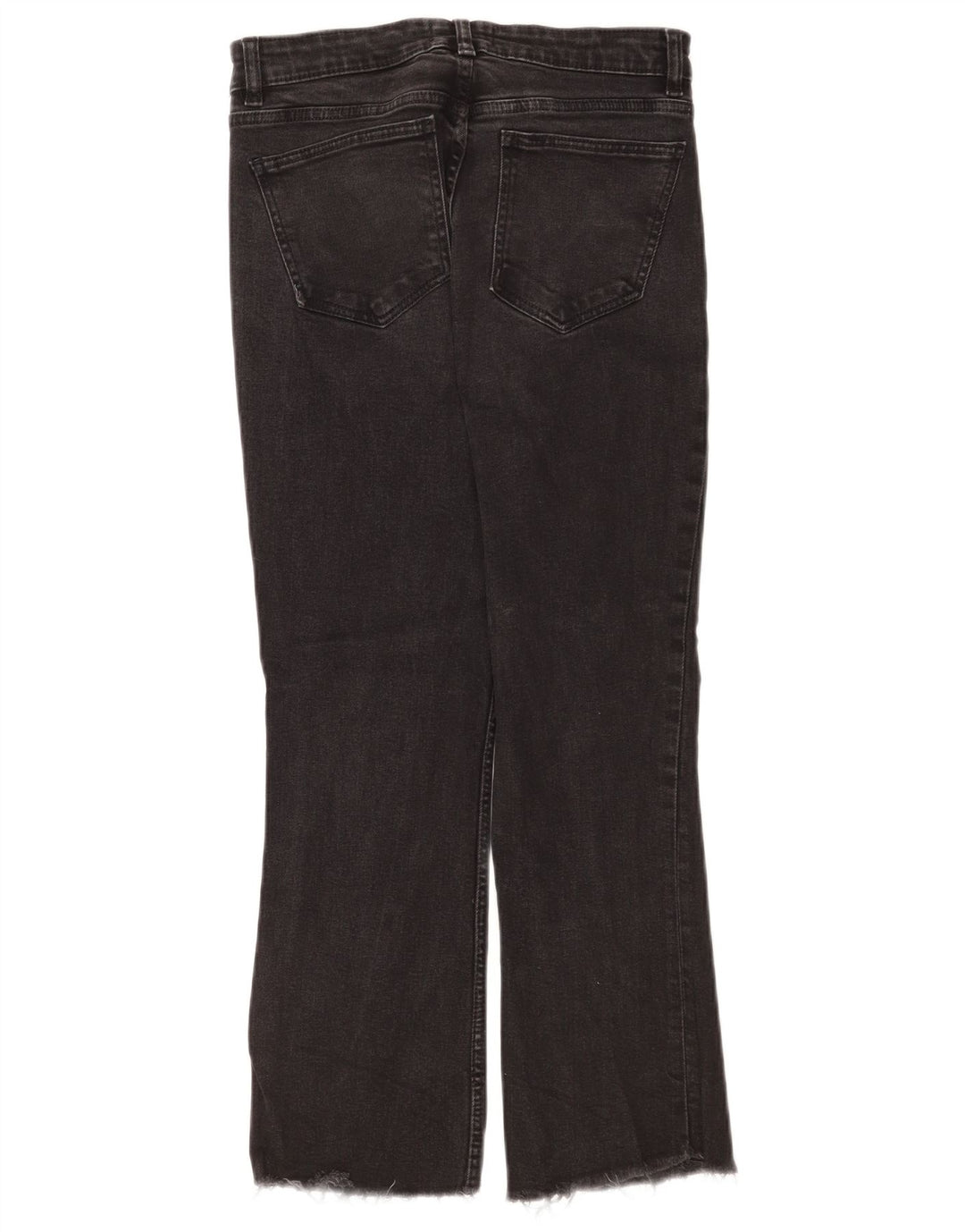 Blugi Zara pentru femei Crop Bootcut EU 42 Large W32 L24 Negri