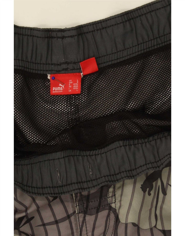 Pantaloni scurți de înot Puma pentru bărbați, mari, gri, florale