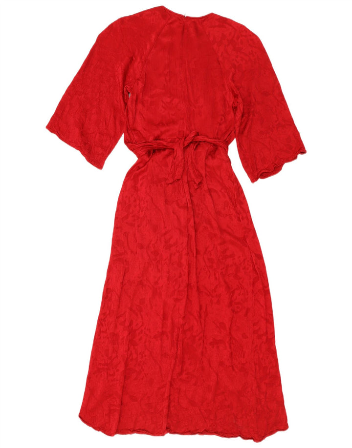 Rochie Maxi pentru Damă Zara UK 10 Small Red Viscose