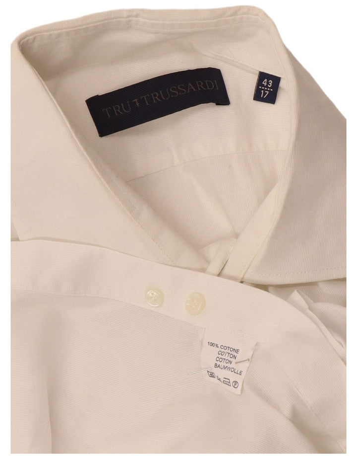 Cămașă Trussardi pentru bărbați Mărimea 17 XL Bumbac alb