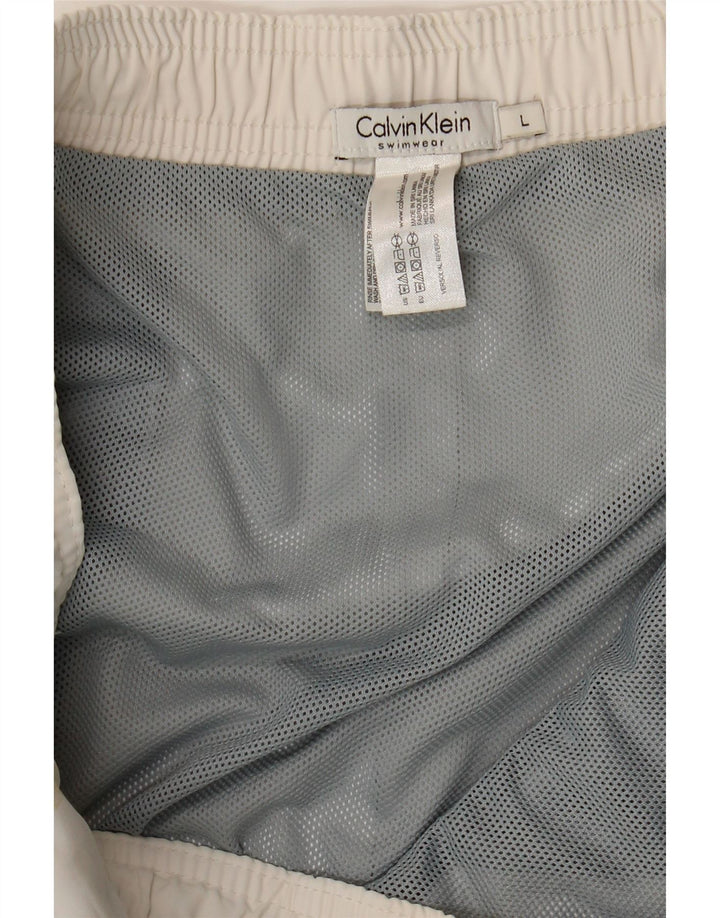 Pantaloni scurți de înot Calvin Klein pentru bărbați, alb, mari