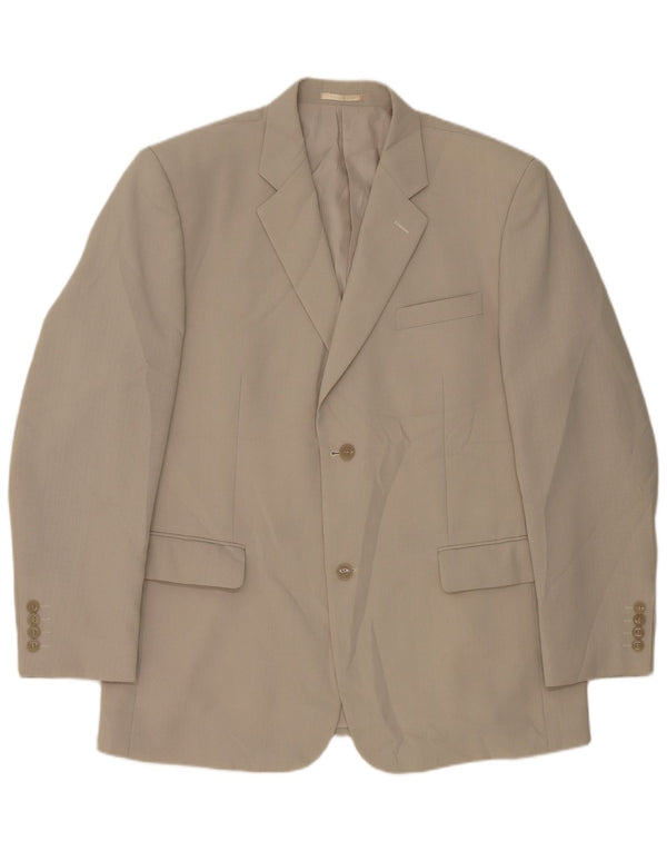Jachetă vintage pentru bărbați cu 2 nasturi, UK 44 2XL, poliester gri