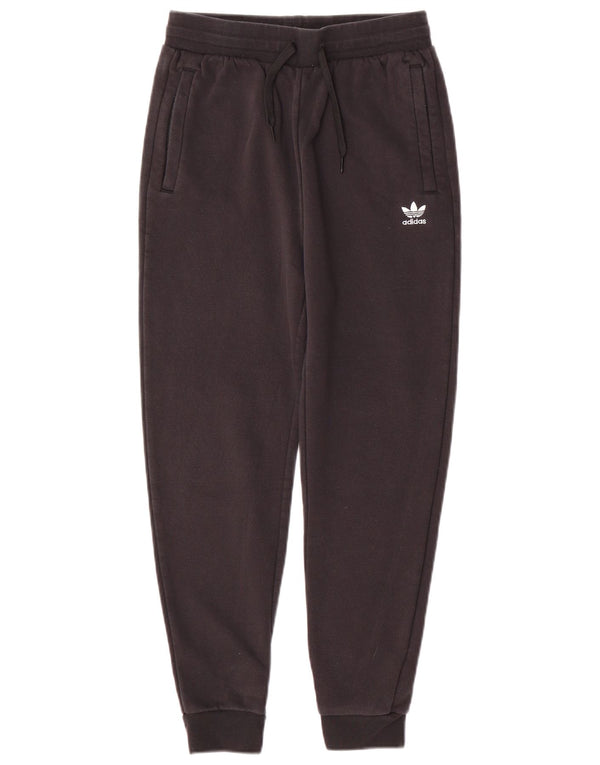 Pantaloni de trening ADIDAS baieti Joggeri 12-13 ani bumbac negru