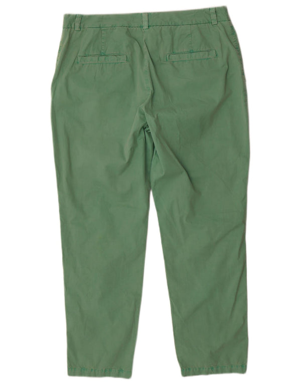 Pantaloni chino crop pentru femei Marks & Spencer UK 14 mare L34 L27 bumbac verde