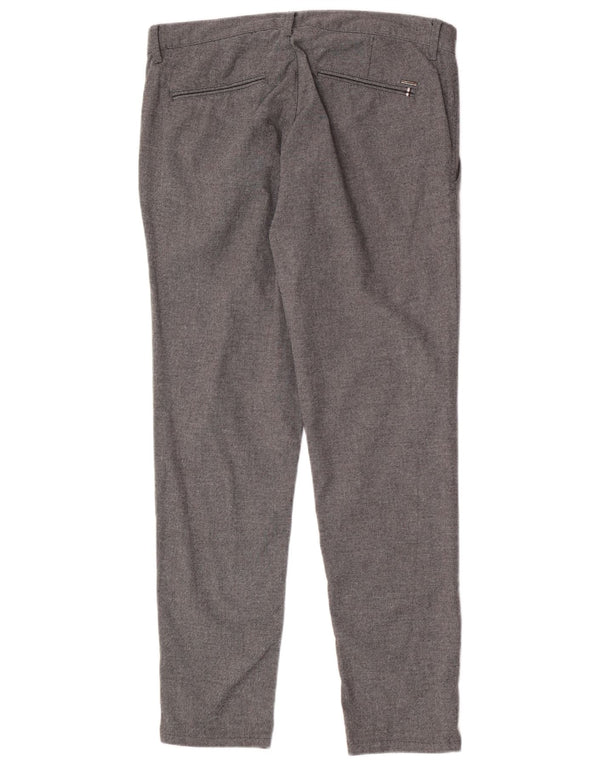 Pantaloni chino slim pentru bărbați Zara EU 42 Large W32 L28 Gri