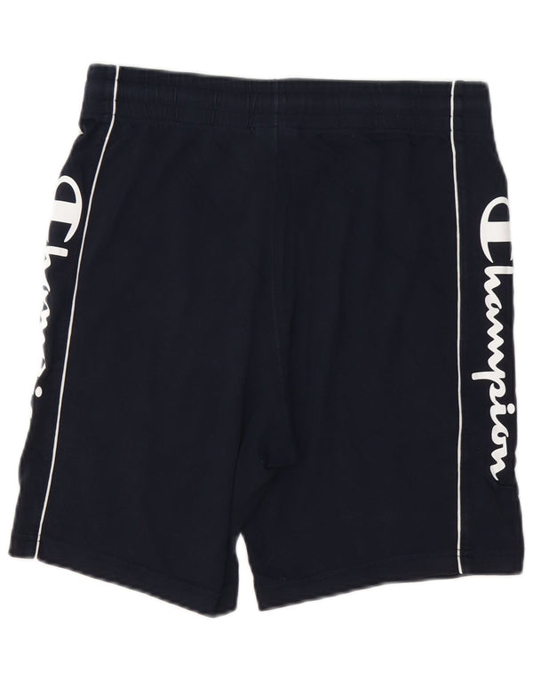CHAMPION Mens Graphic Sport Shorts Small  Navy Blue