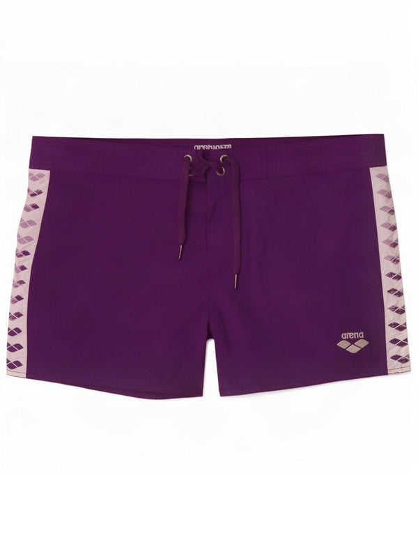 Pantaloni scurți de înot grafic pentru femei Arena UK 14 Medium Purple Colorblock